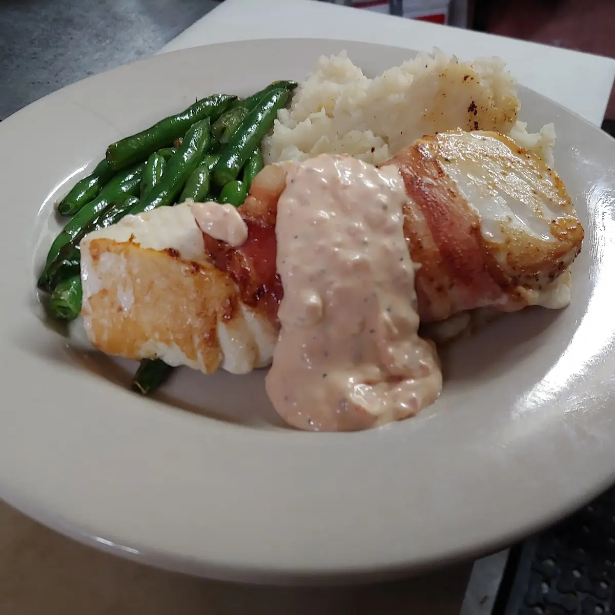 Bacon Wrapped Halibut