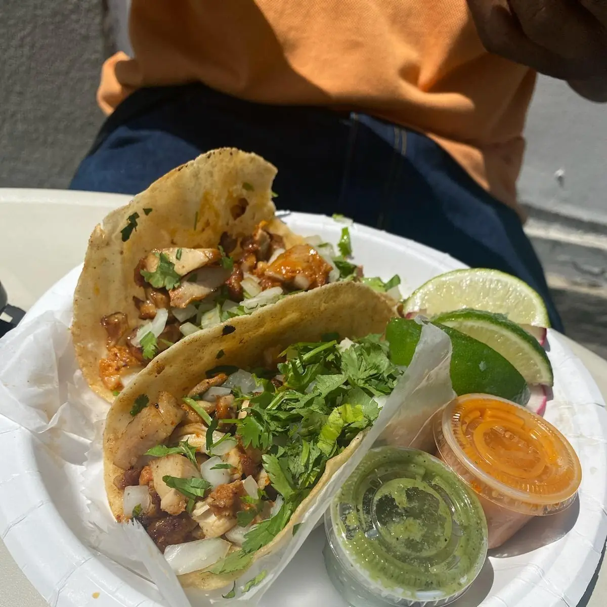 Chicken Tacos and Chicken Burrito