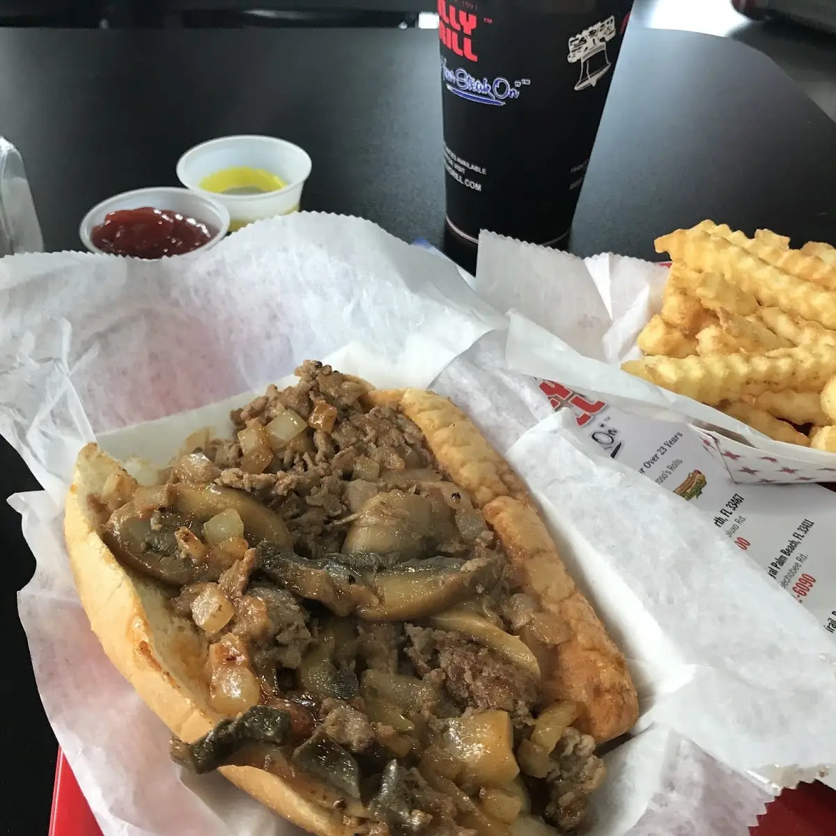 Philly Grill Cheese Steak Sandwich