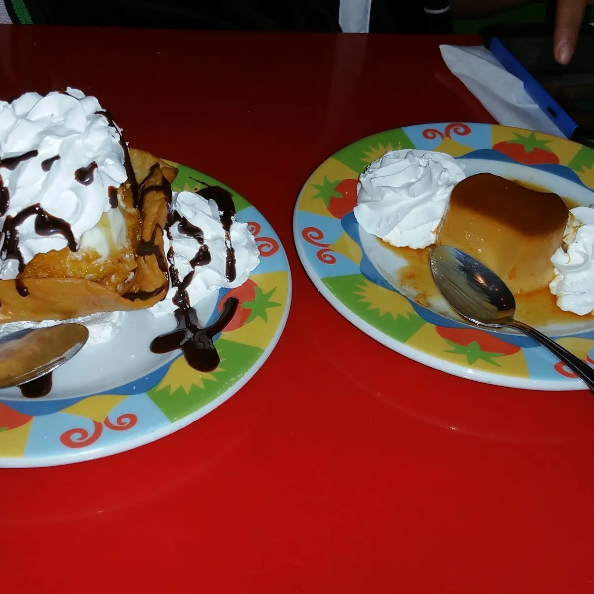 Flan and Fried Ice Cream