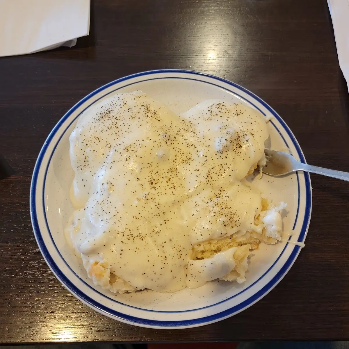 One Biscuit & Gravy with 1 2 Order Hash Browns