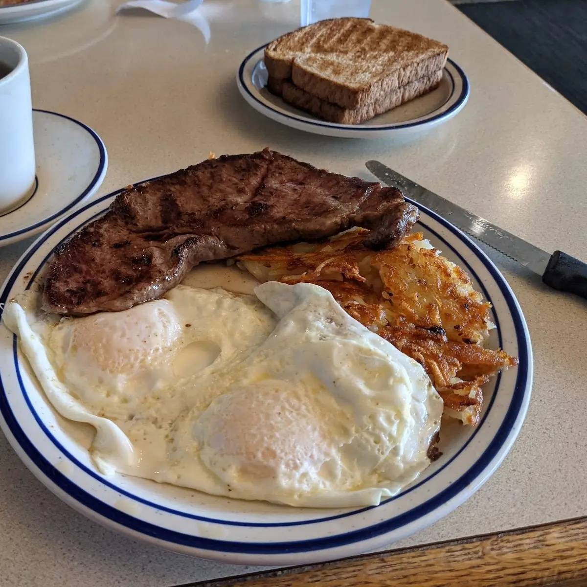 Two Eggs and Steak