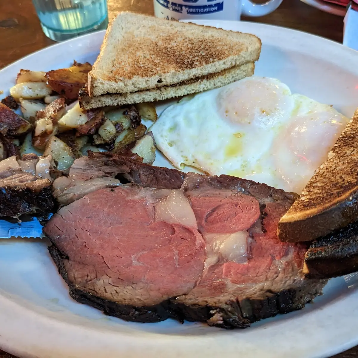 Prime Rib and Eggs Any Style