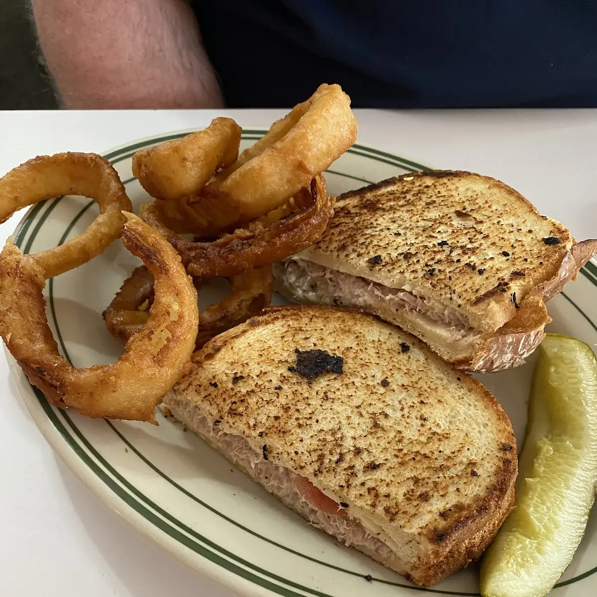 Tuna Melt with Onion Rings