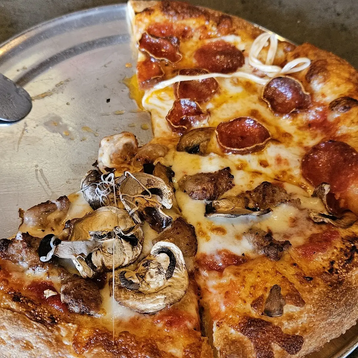 Pepperoni and Mushroom Pizza