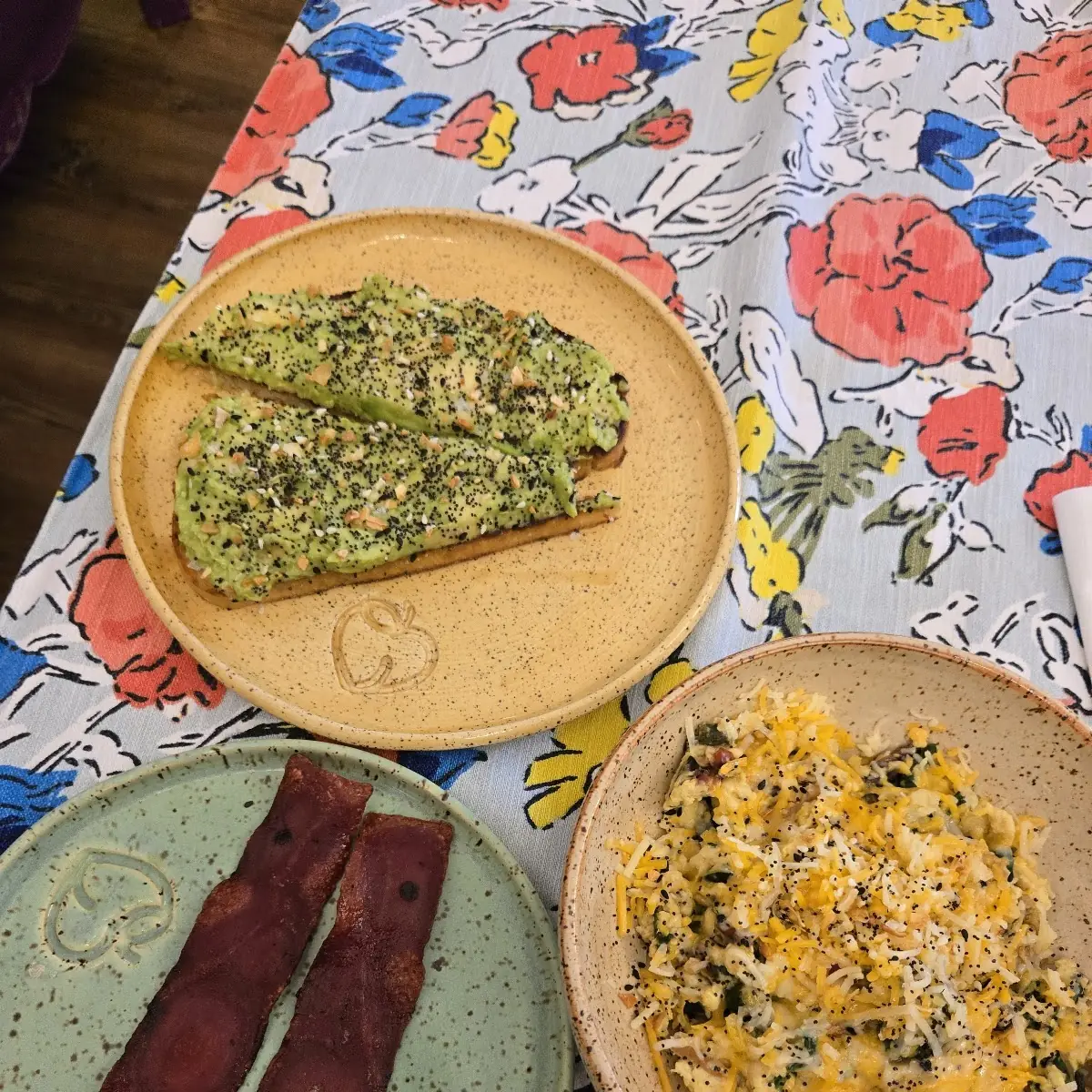 Avocado Toast and Garden Veggie Scramble