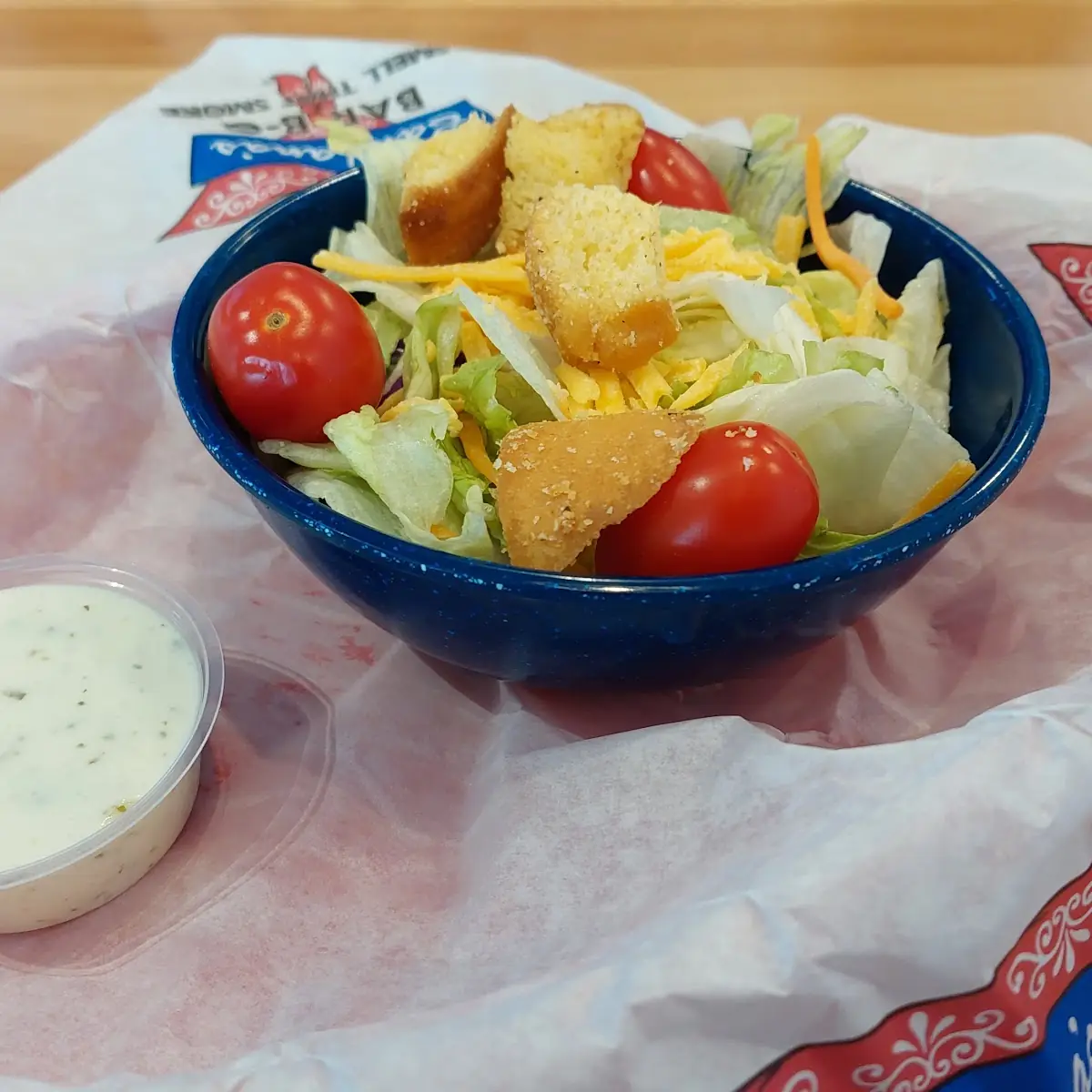 Side Salad with Honey Mustard Dressing