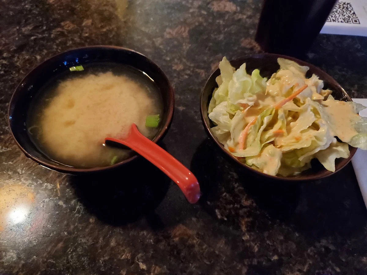 Miso Soup and Salad