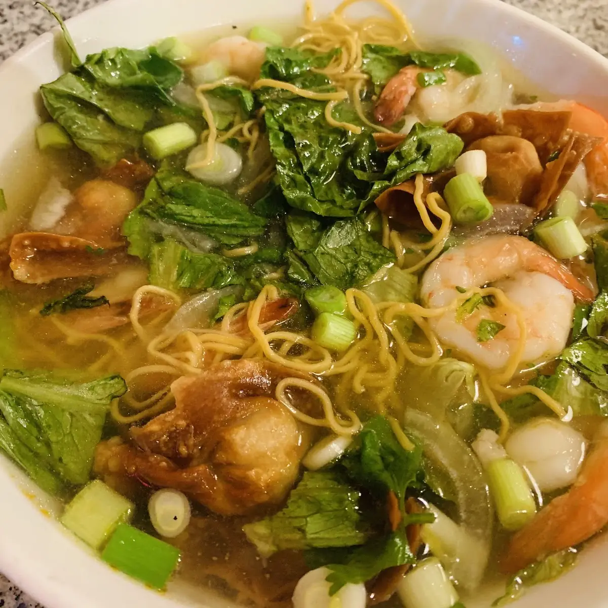 Noodle Soup with Shrimp Soup