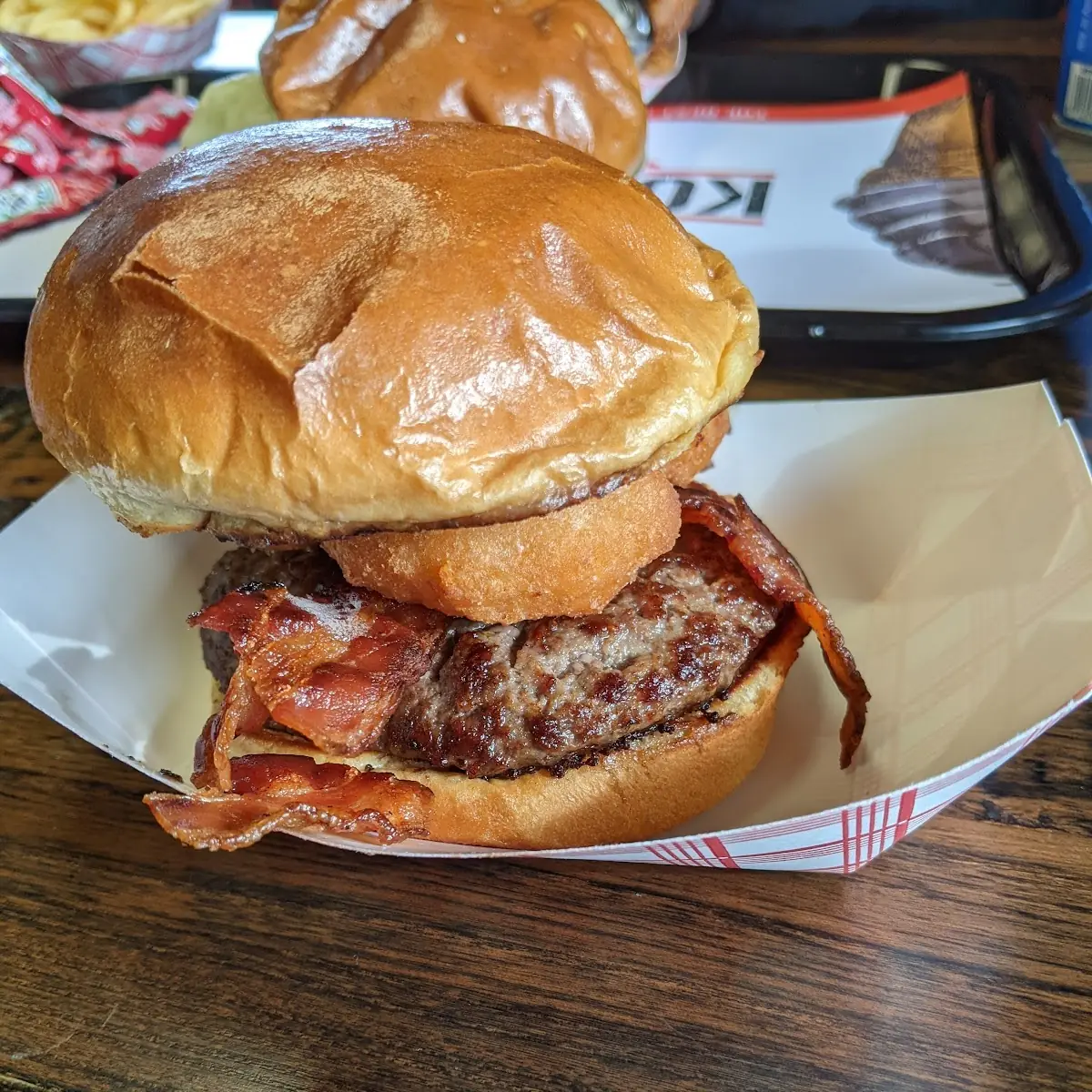 Mac and Cheese Bacon Burger