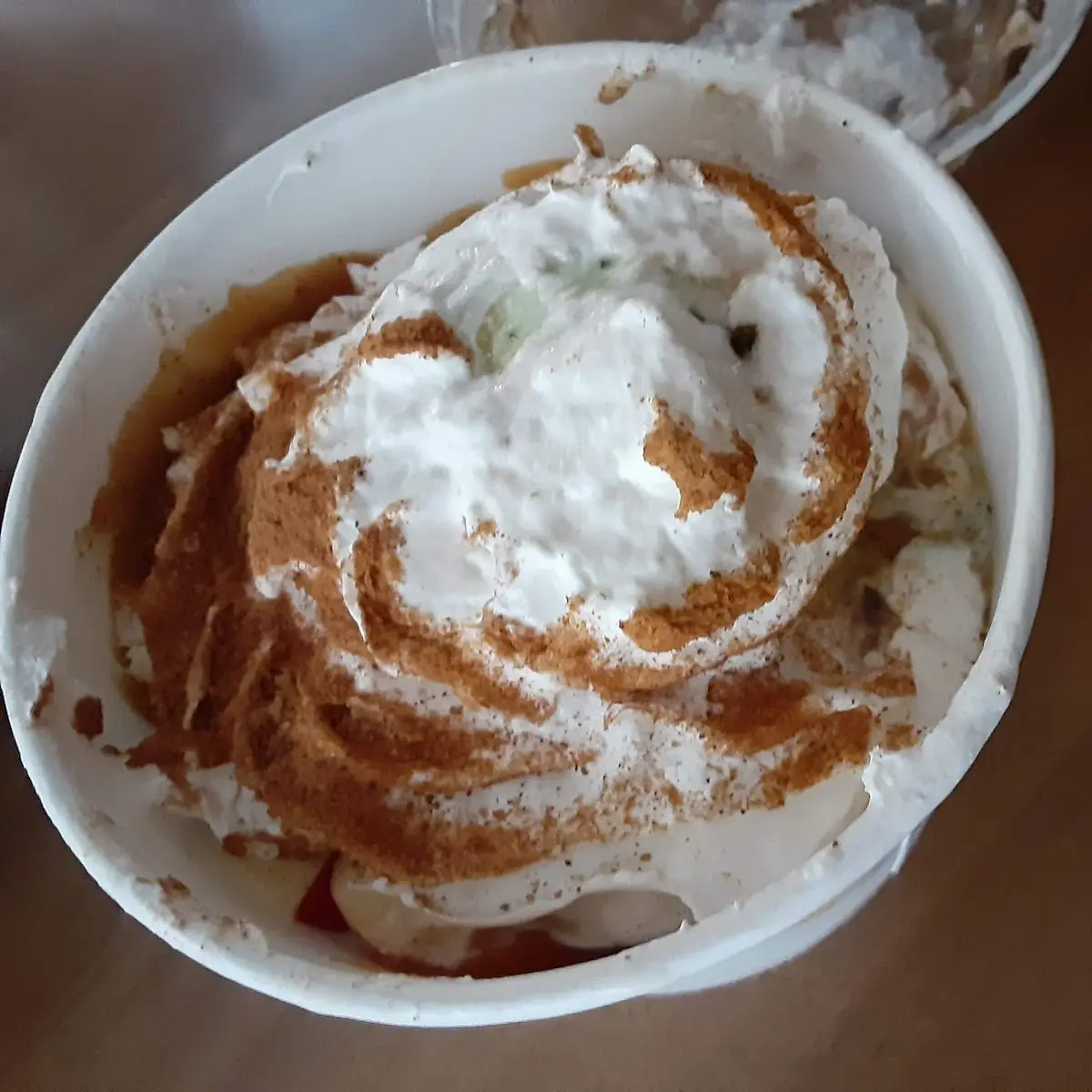 Sundae Loaded with Cinnamon Instead of Cinnamon Sugar