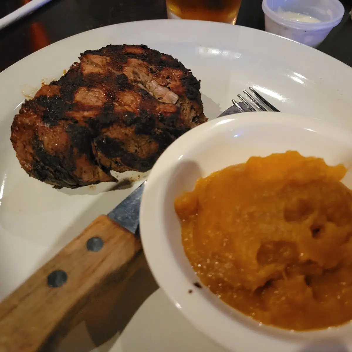 Filet with Sweet Potato Mash