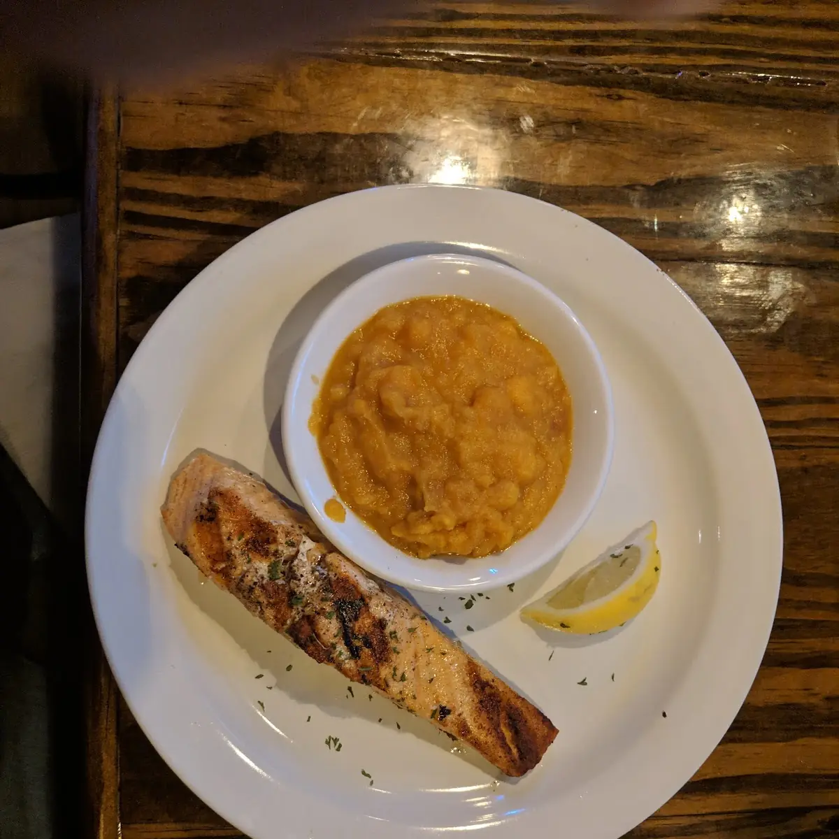 Salmon with Mashed Sweet Potatoes