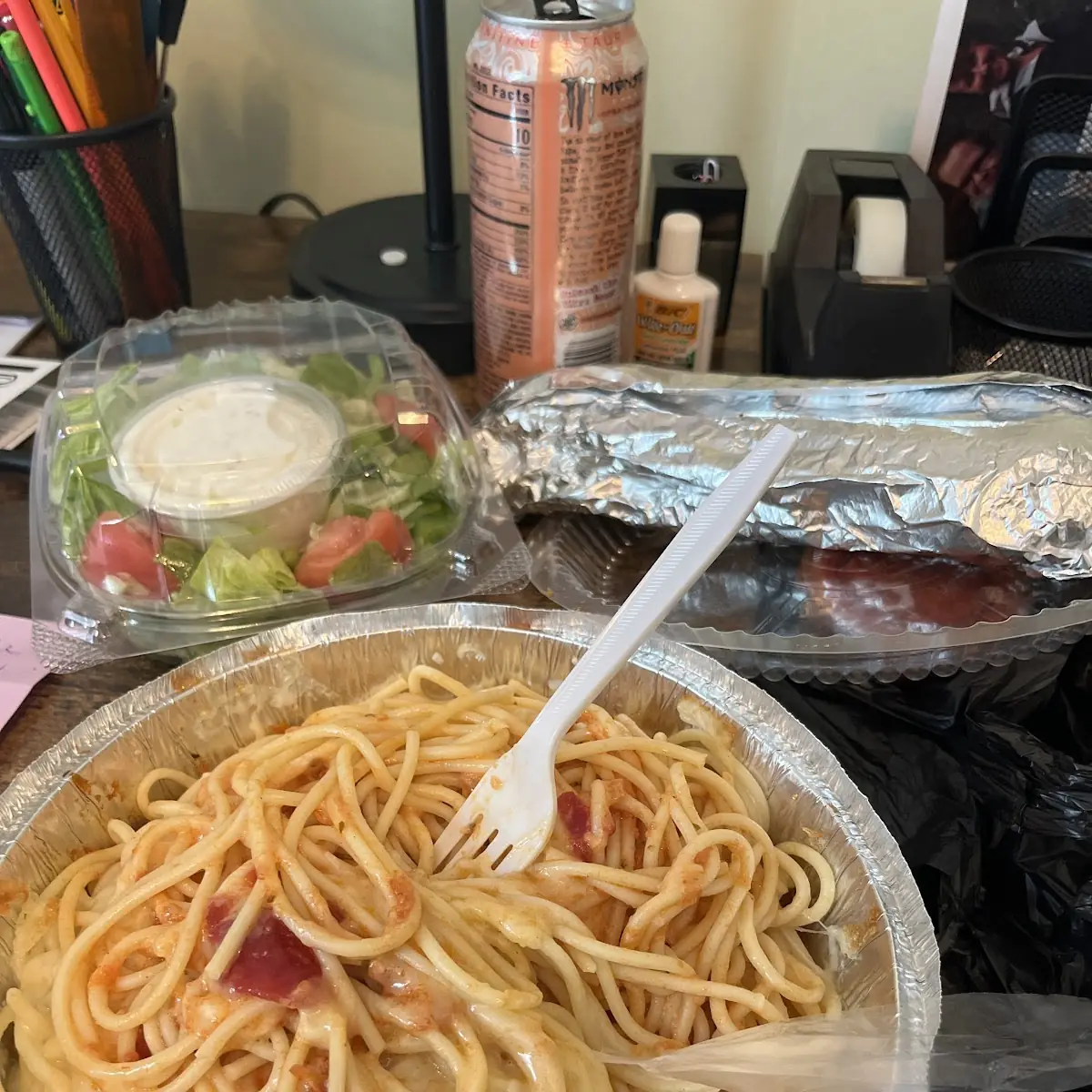 Kids Spaghetti w Garlic Bread
