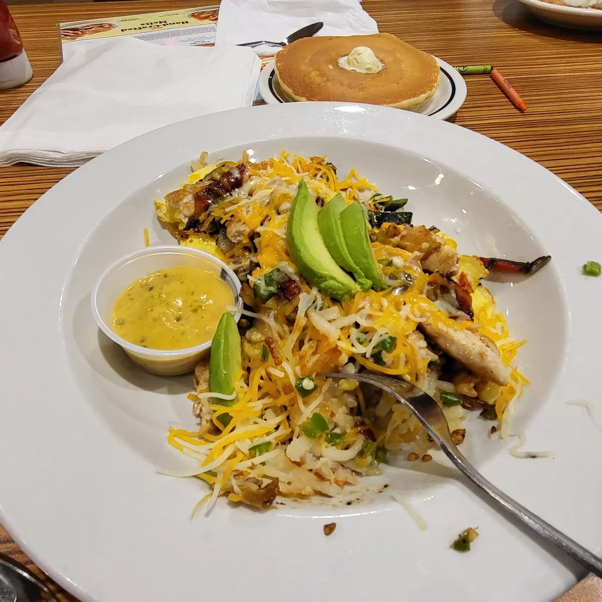 Chicken Omelette with Hash Brown