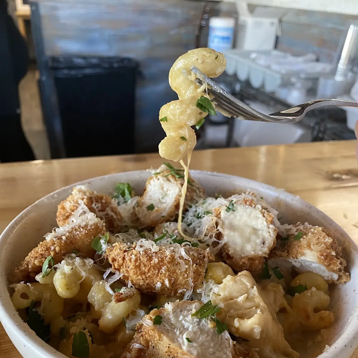 Mac N Cheese with Fried Chicken