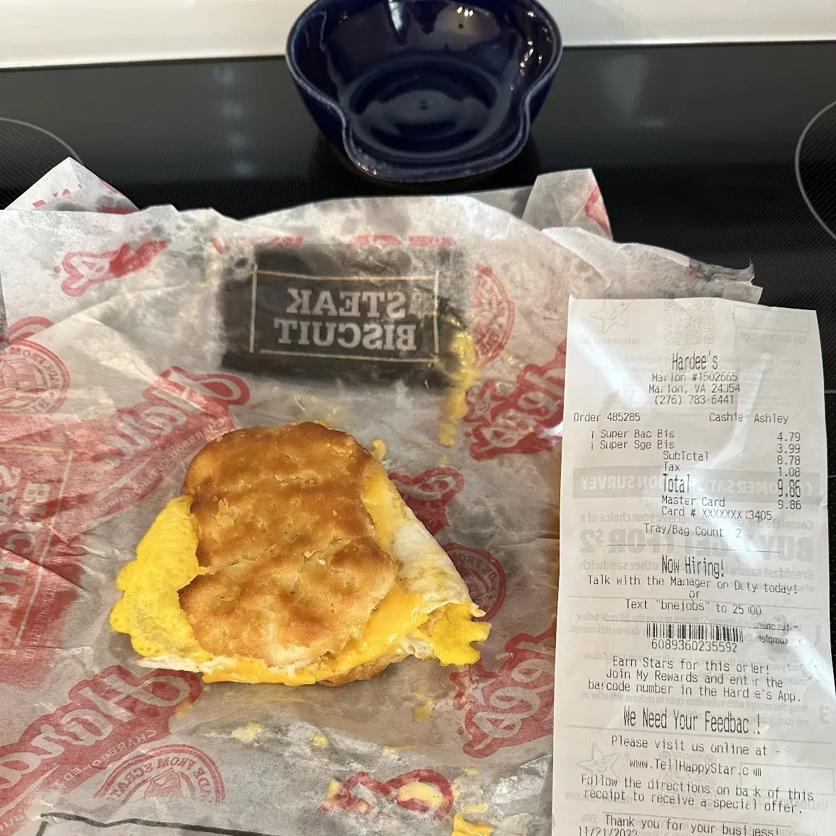Bacon and Egg Biscuit