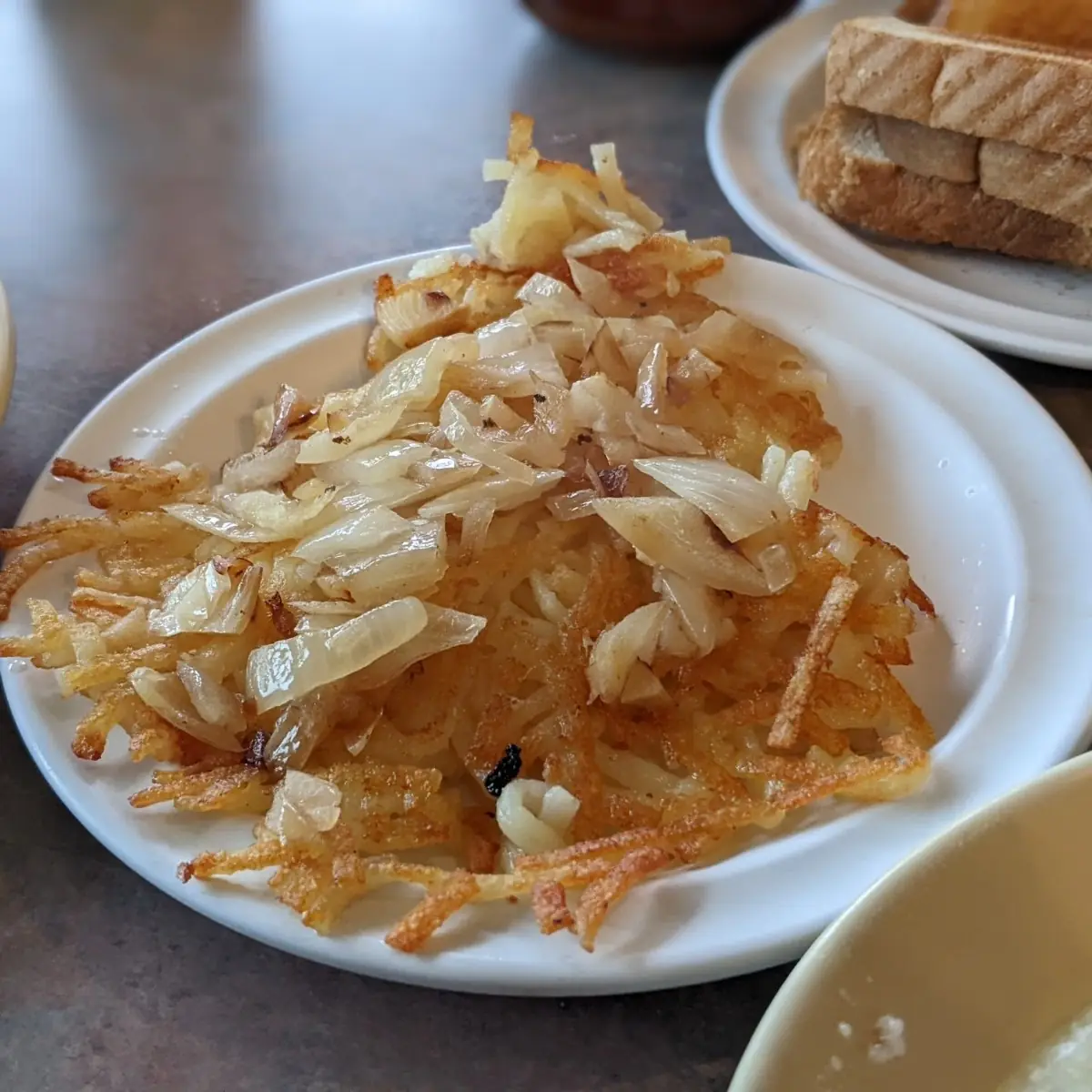 Hash Browns and Grilled Onions