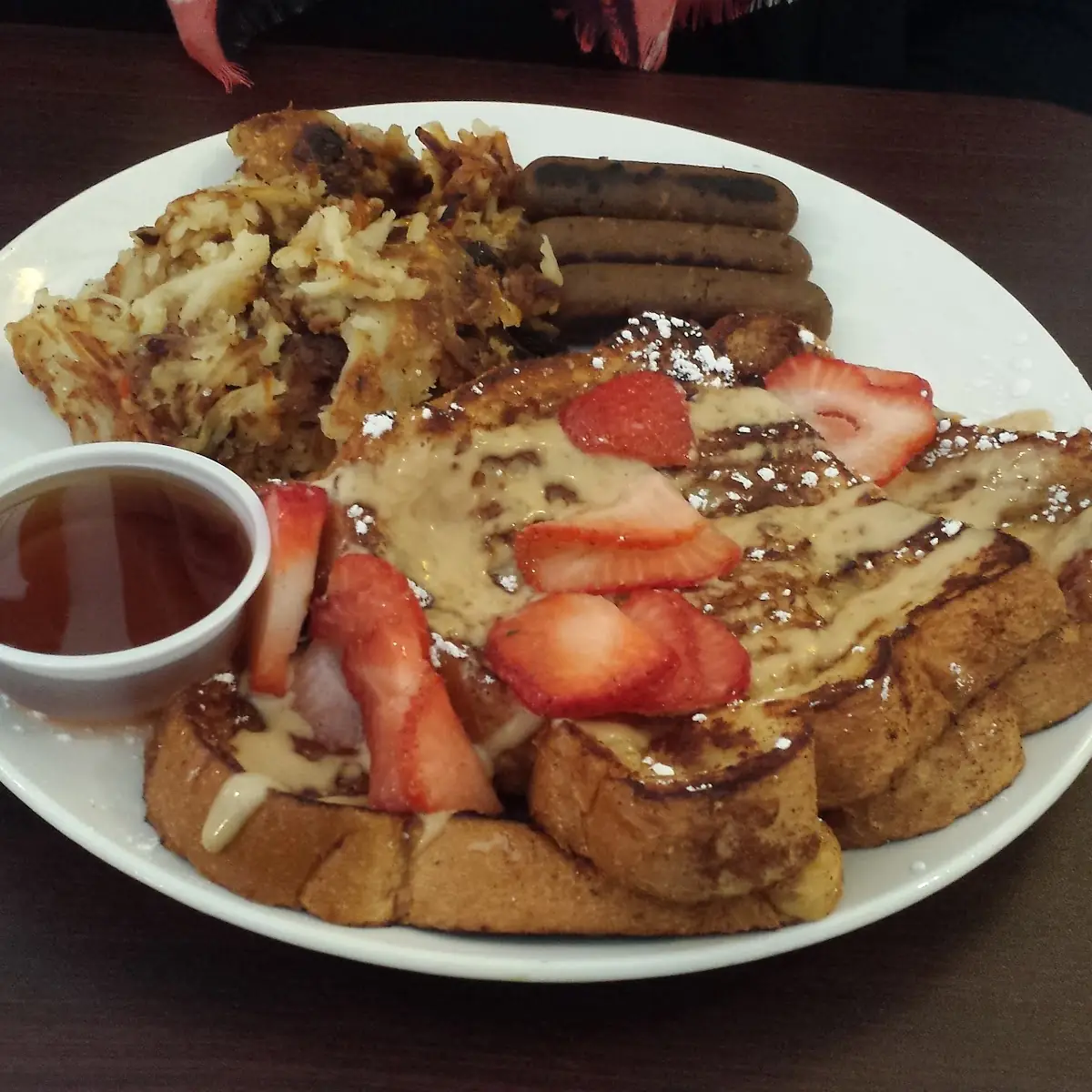 French Toast and Sausage Breakfast