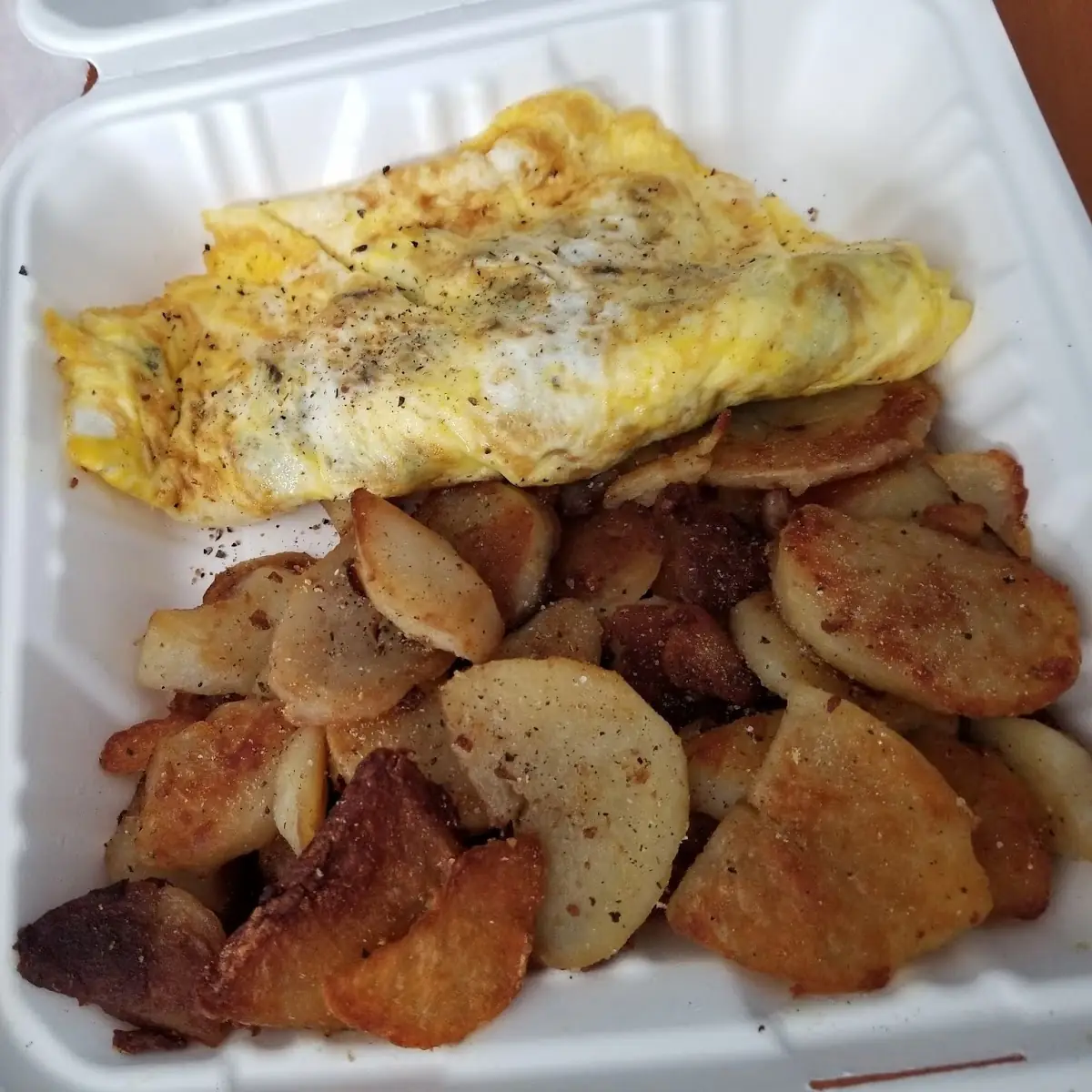 Scrapple Egg and Cheese Omelette
