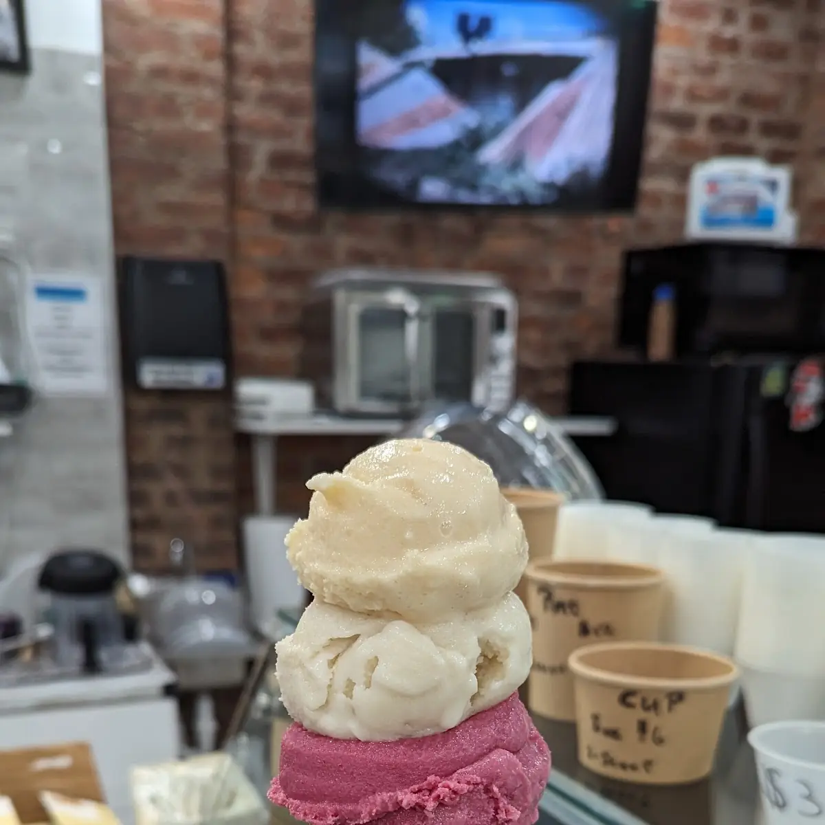 3 Flavor Ice Cream Cone