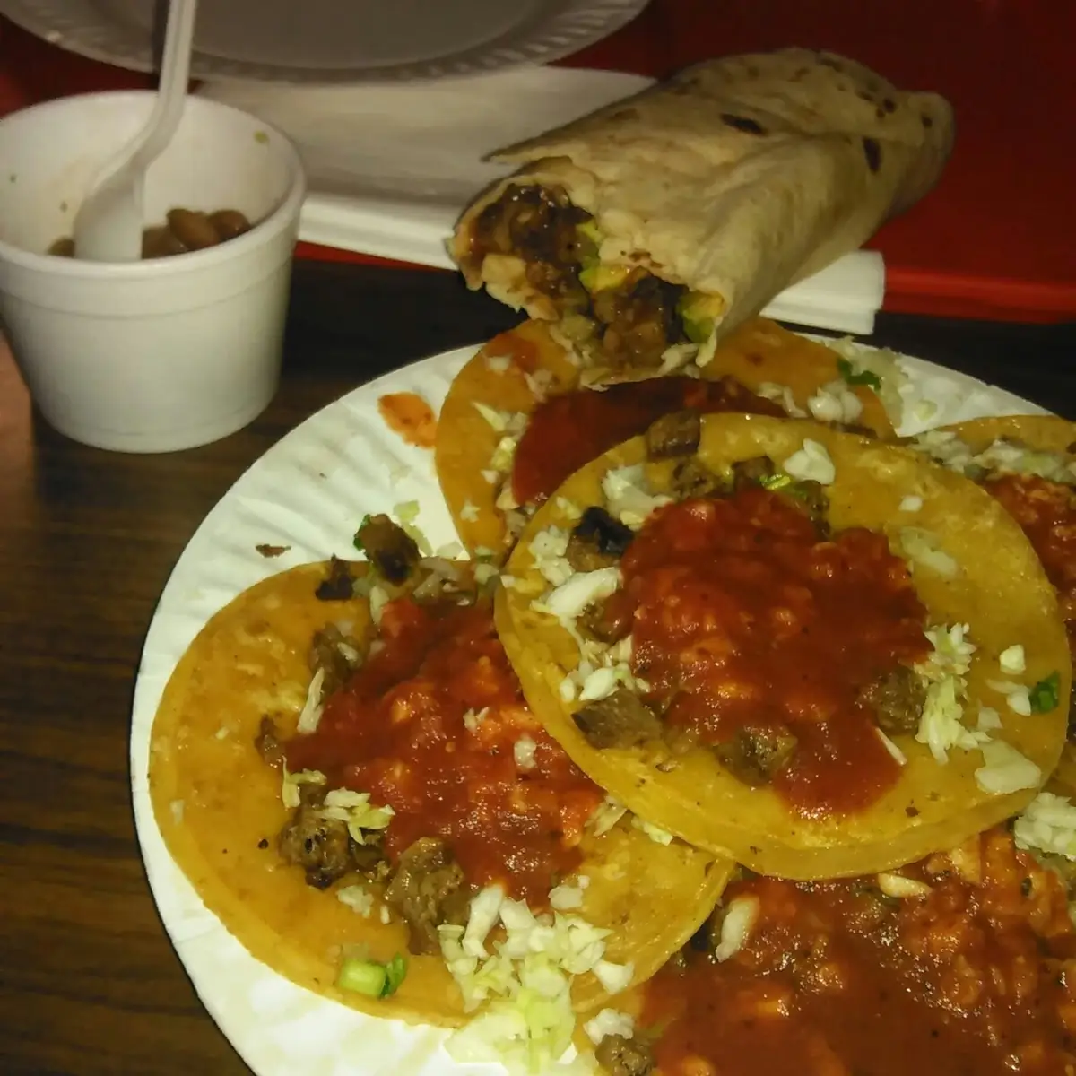 Tacos De Asada Y Asada Burrito