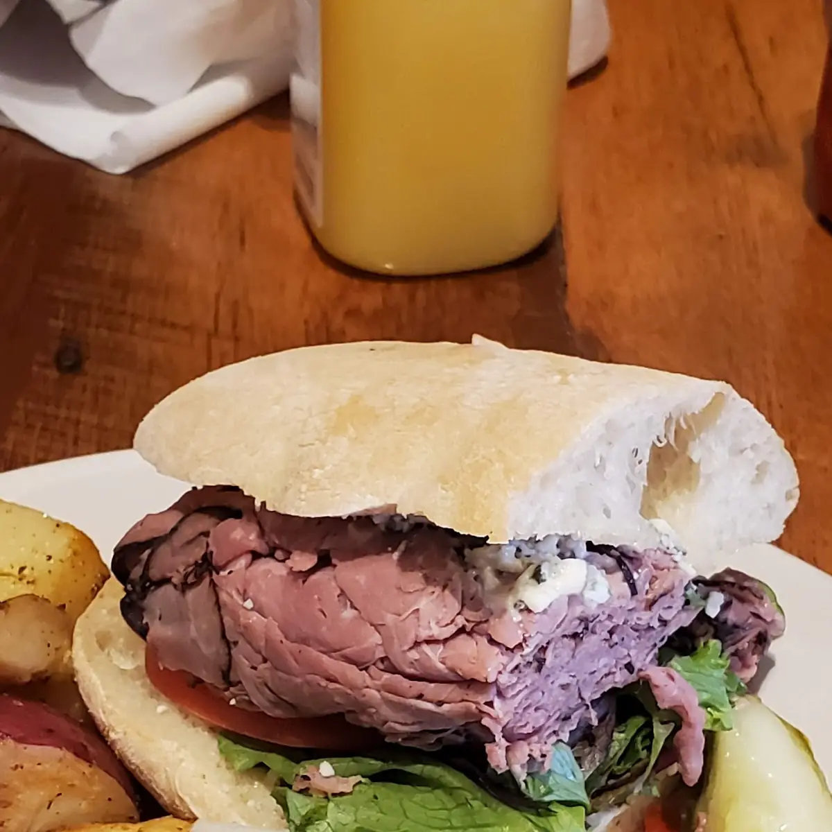 Rare Roast Beef Sandwich