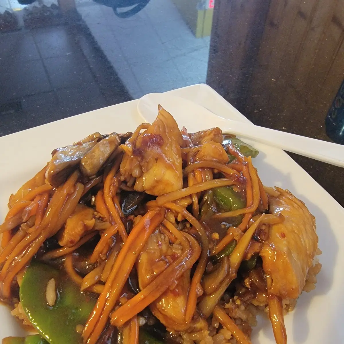 Chicken Pad Prik over Rice