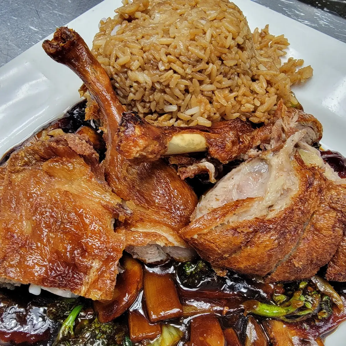 Roast Duck with Fried Rice