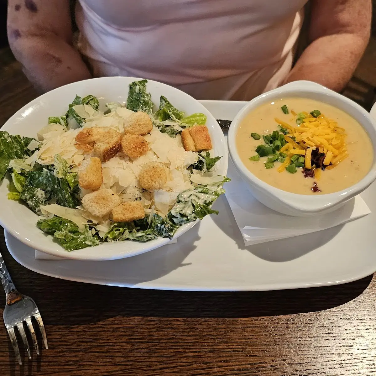 Baked Potato Soup and Salad