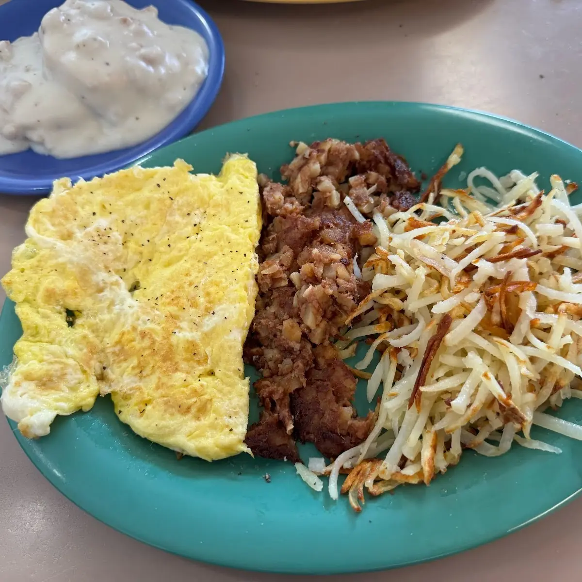 Corned Beef Hash Biscuits and Gravy