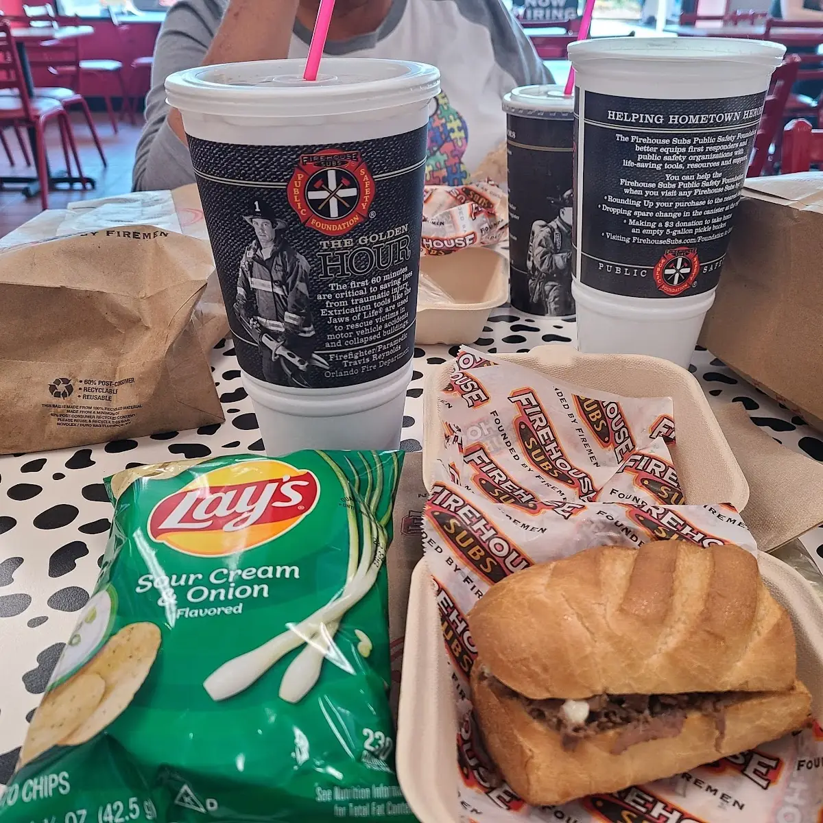 Cheese Steak Chips and Drink
