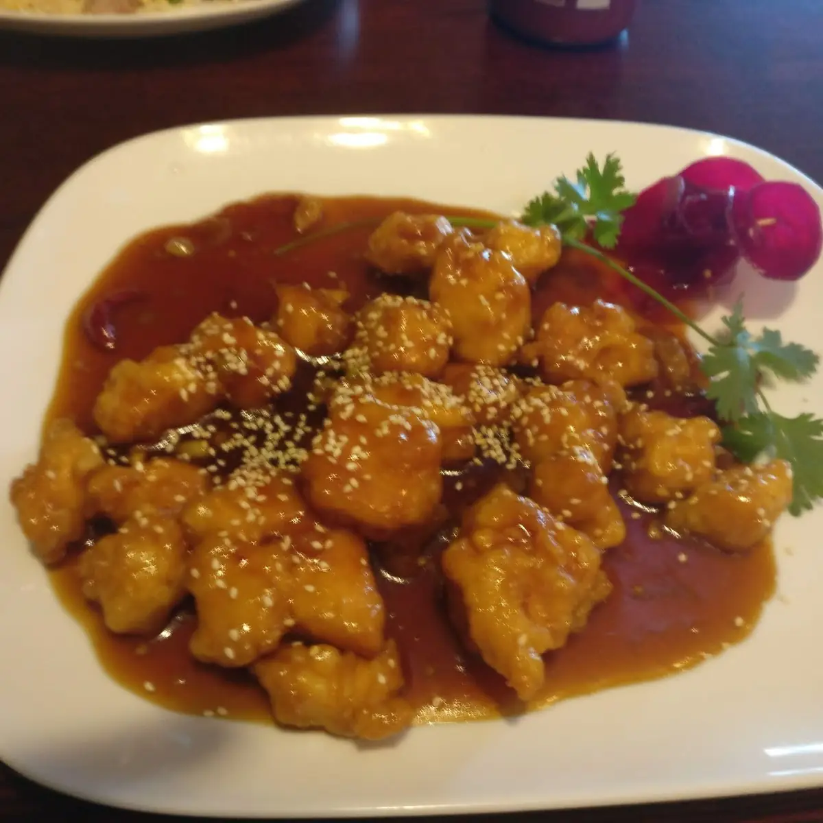 Sesame Chicken with Brown Rice