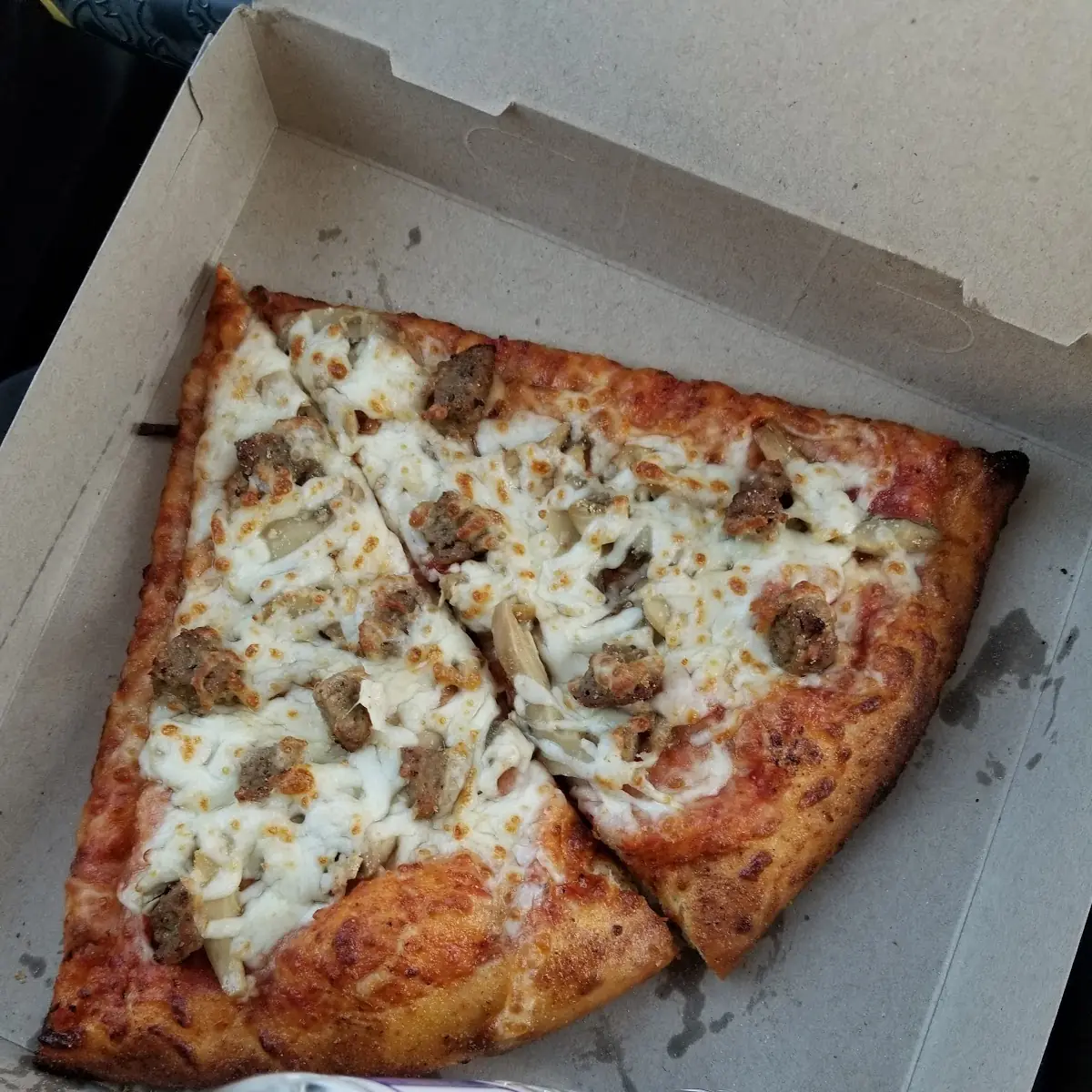 Mushroom and Sausage Pizza