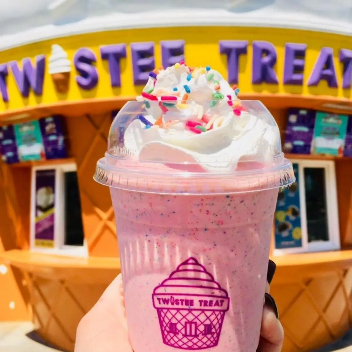 Small Strawberry Milkshake with Rainbow Sprinkles