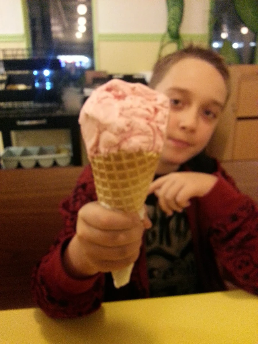 Strawberry Ice Cream Cone
