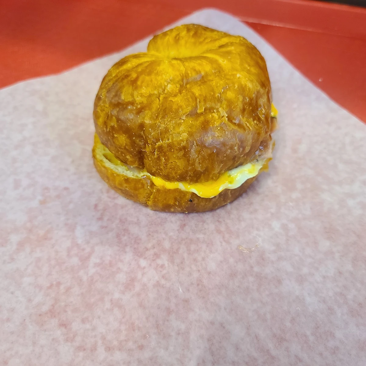 Ham Egg and Cheese on Croissant