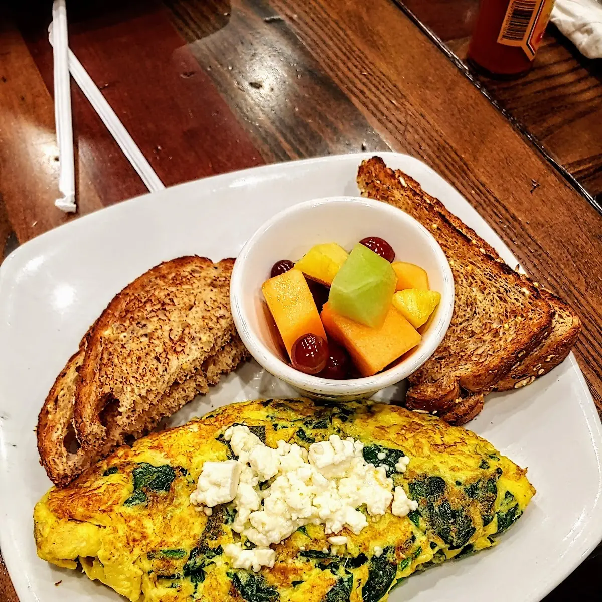 Spinach and Feta Cheese Omelette