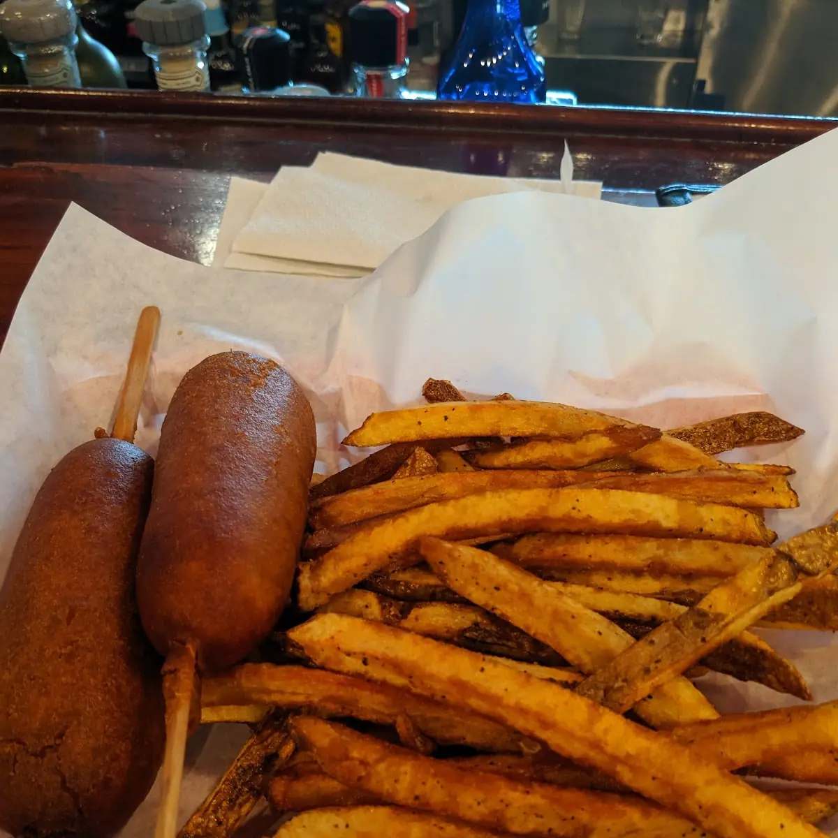 Corn Dog and Fries