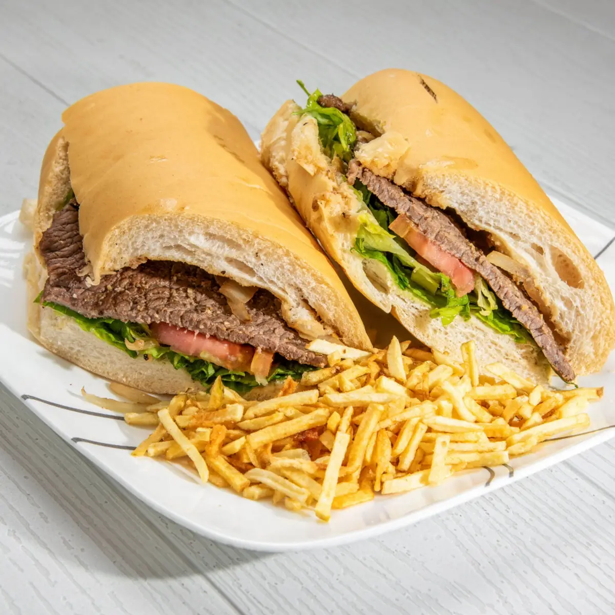 Steak Sandwich Pan Con Bistec