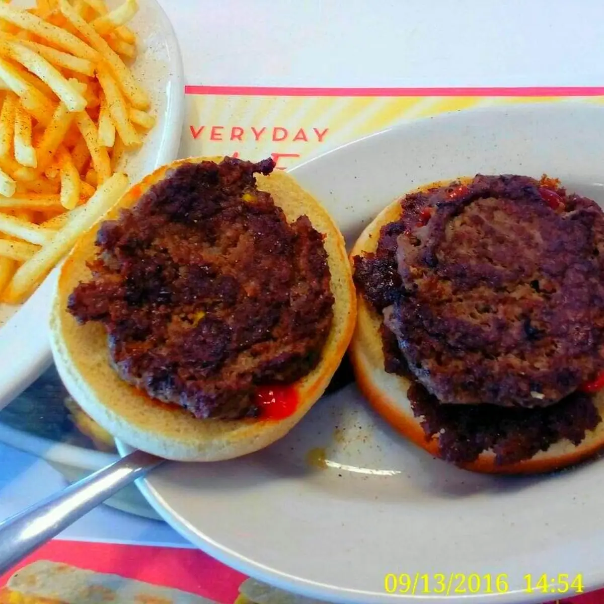 Triple Burger with Fries