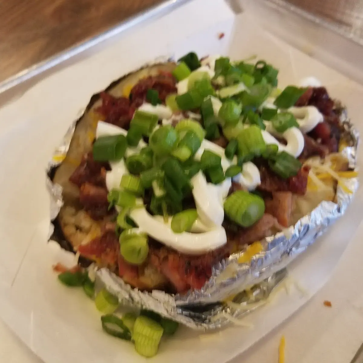 Gut Bomb BBQ Baked Potato