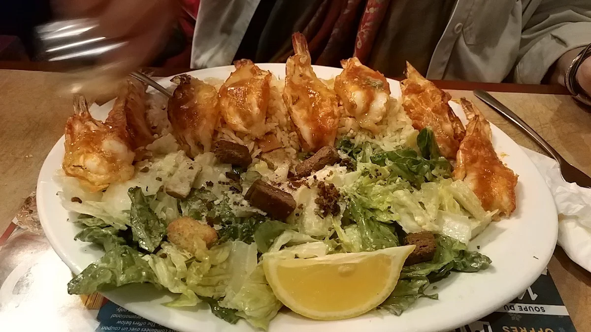 Shrimp in Garlic Sauce, Restaurant Dorval
