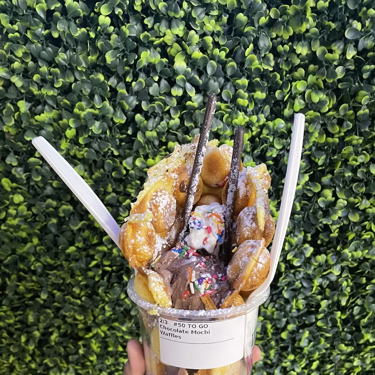 Chocolate Mochi Waffles
