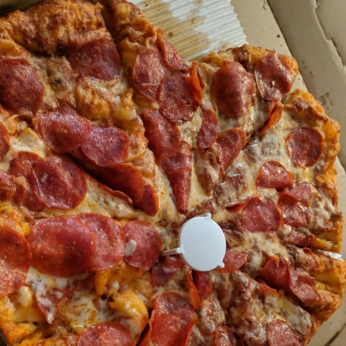 Large Heart Shaped Pepperoni Pizza