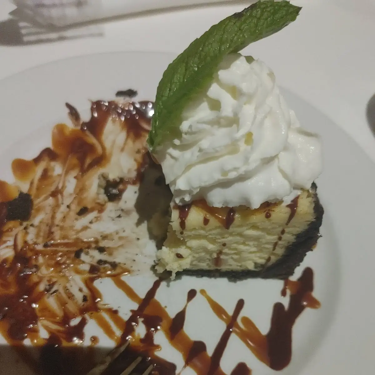 Chocolate Cheesecake with Carmel Drizzle