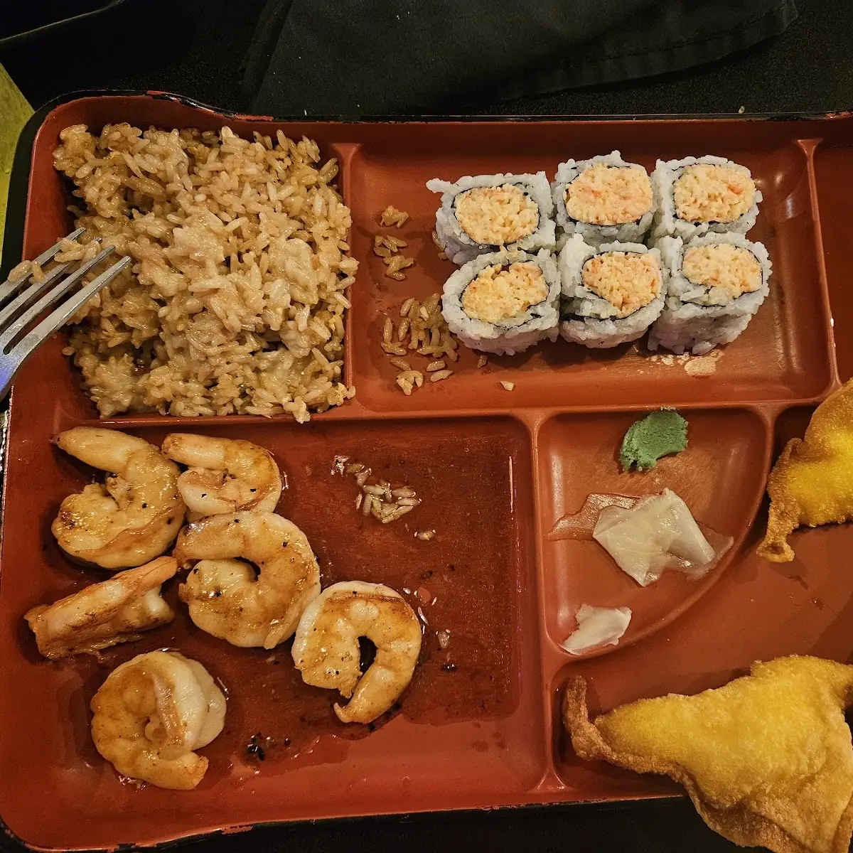 Shrimp Fried Rice and Crab Rangoon