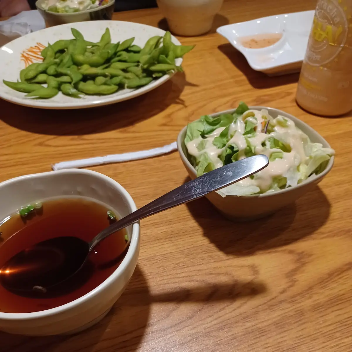 Clear Soup and Salad