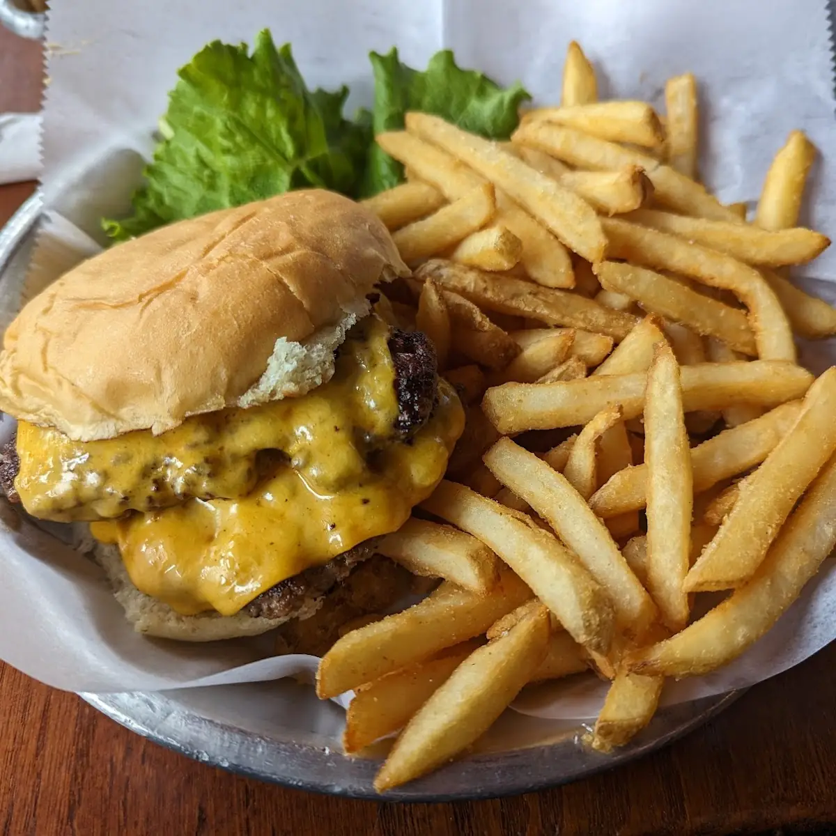 Double Cheeseburger and Fries