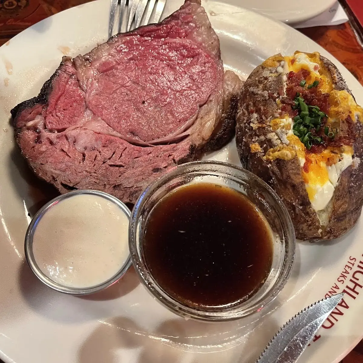 Prime Rib with Baked Potato